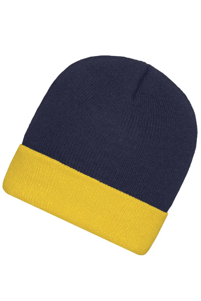 Pletena kapa MB7550 navy/gold-yellow one size-1