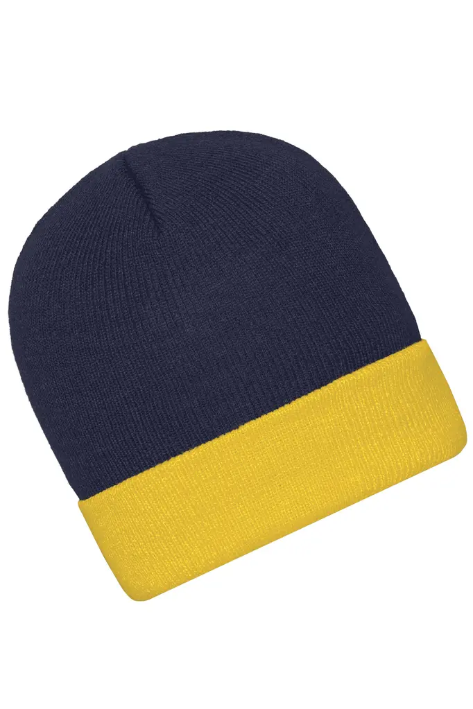 Pletena kapa MB7550 navy/gold-yellow one size-2