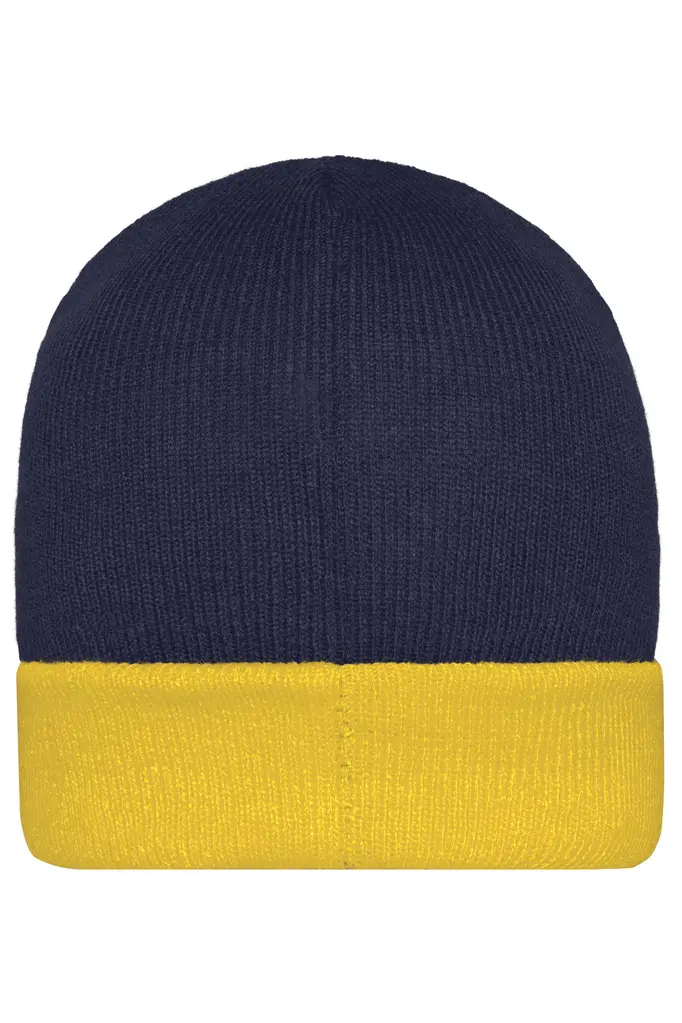 Pletena kapa MB7550 navy/gold-yellow one size-3