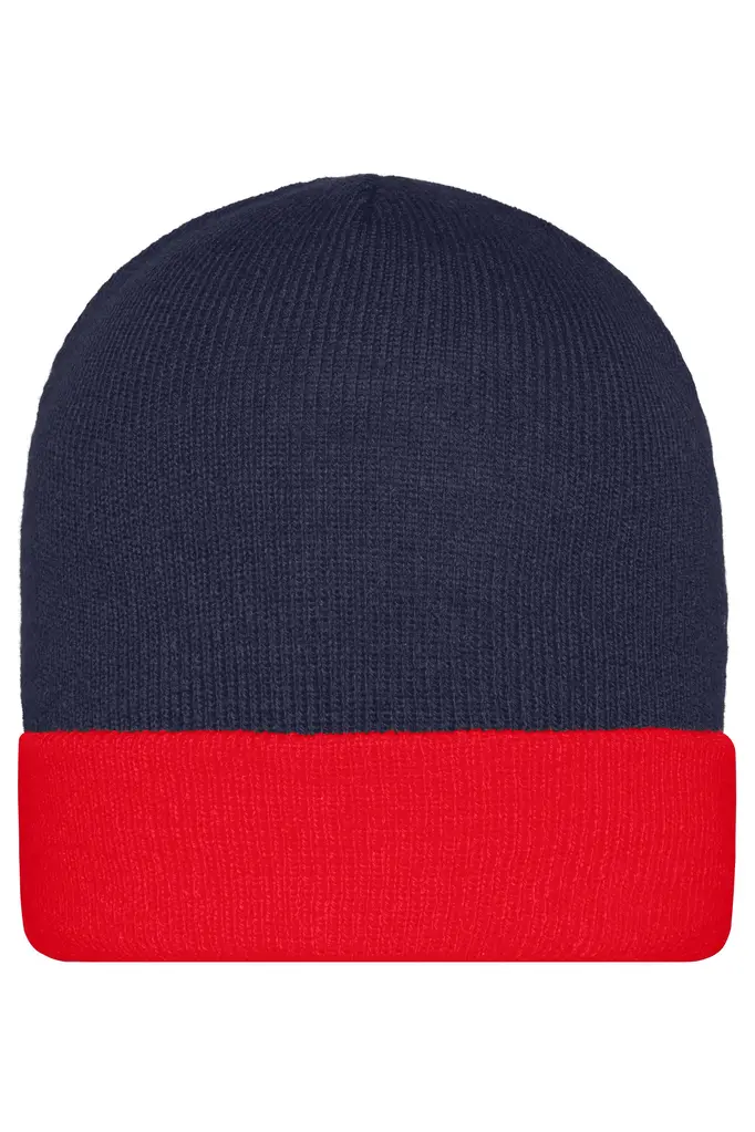 Pletena kapa MB7550 navy/red one size-0