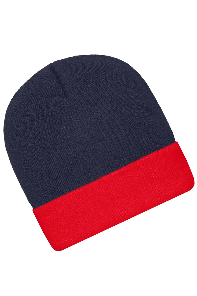 Pletena kapa MB7550 navy/red one size-2