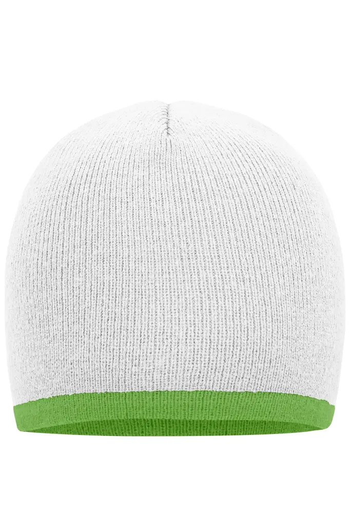 Pletena kapa MB7584 white/lime-green one size-0