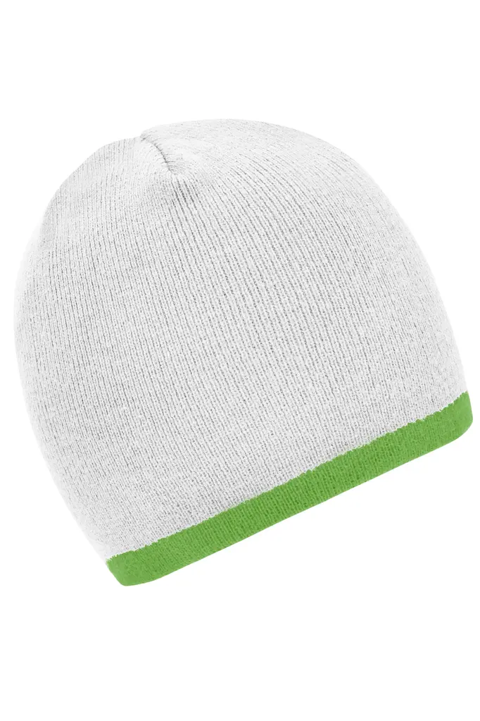 Pletena kapa MB7584 white/lime-green one size-2