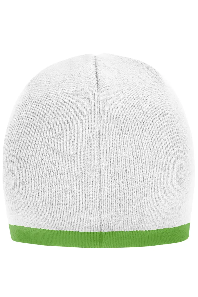 Pletena kapa MB7584 white/lime-green one size-3