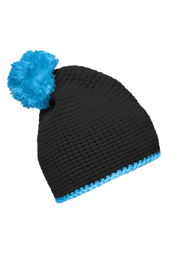 Pletena kapa MB7964 black/turquoise one size-2