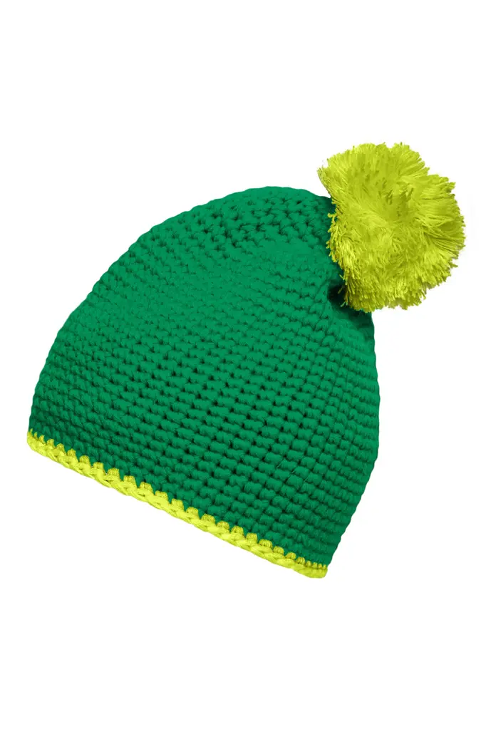 Pletena kapa MB7964 green/acid-yellow one size-1